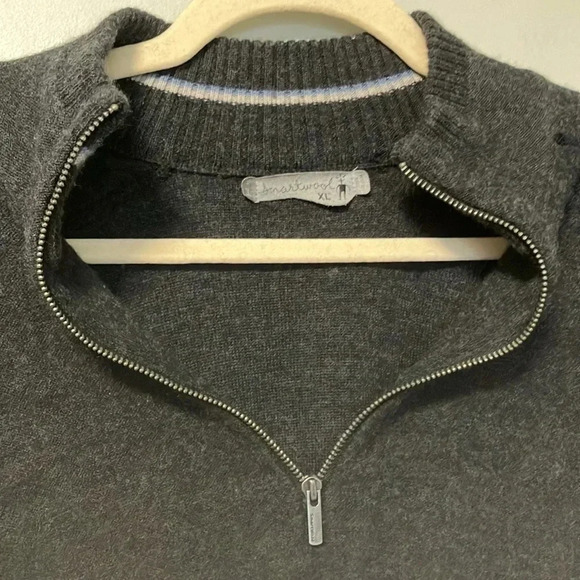 Smartwool quarter zip grey merino wool  sweater - Picture 2 of 5